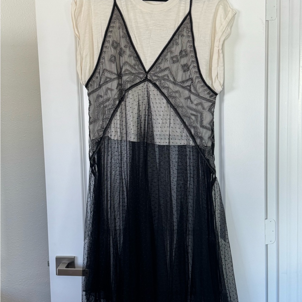 Free People Black Sheer Camisole